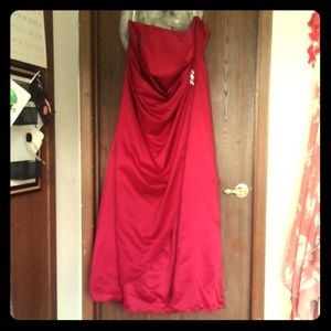 Red ball gown